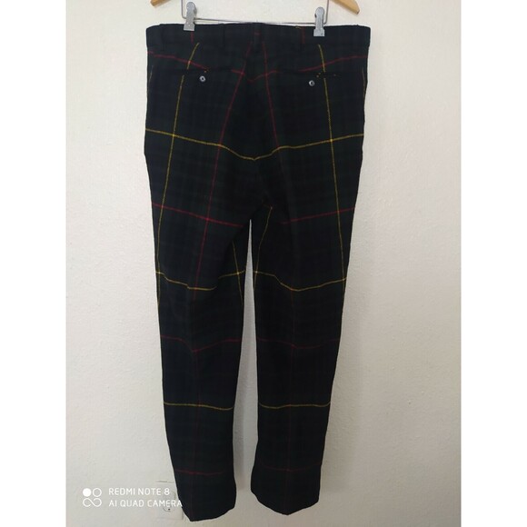 POLO RALPH LAUREN Blackwatch Tartan Golf 36 X 33 Tweed Wool Flannel TROUSER Pant - Picture 3 of 10